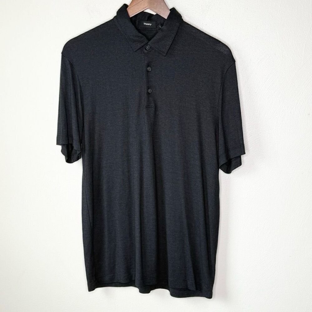 Theory Men’s Charcoal Gray Polo Shirt - Men’s US L